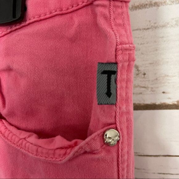 Tripp NYC Pink Goth Skinny Pants 90s Y2K Punk - Picture 3 of 6